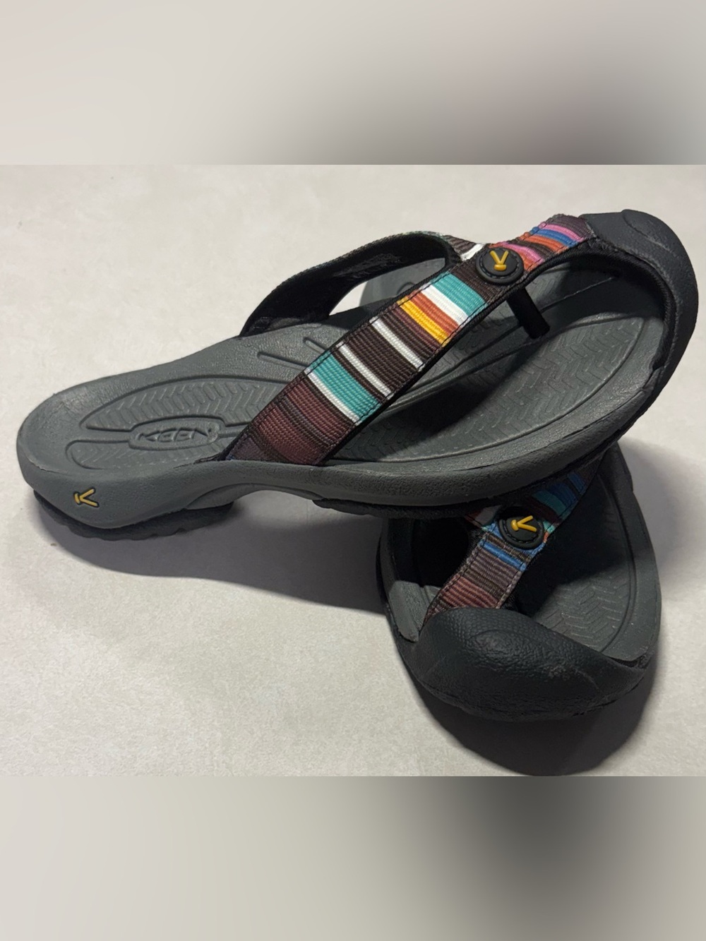 KEEN Waimea H2 women’s SANDALS Striped Toe Protection EUC size 6.5